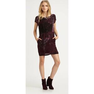 Rag & Bone Leonard Silk Purple Galaxy Print Dress woman’s 10 career office